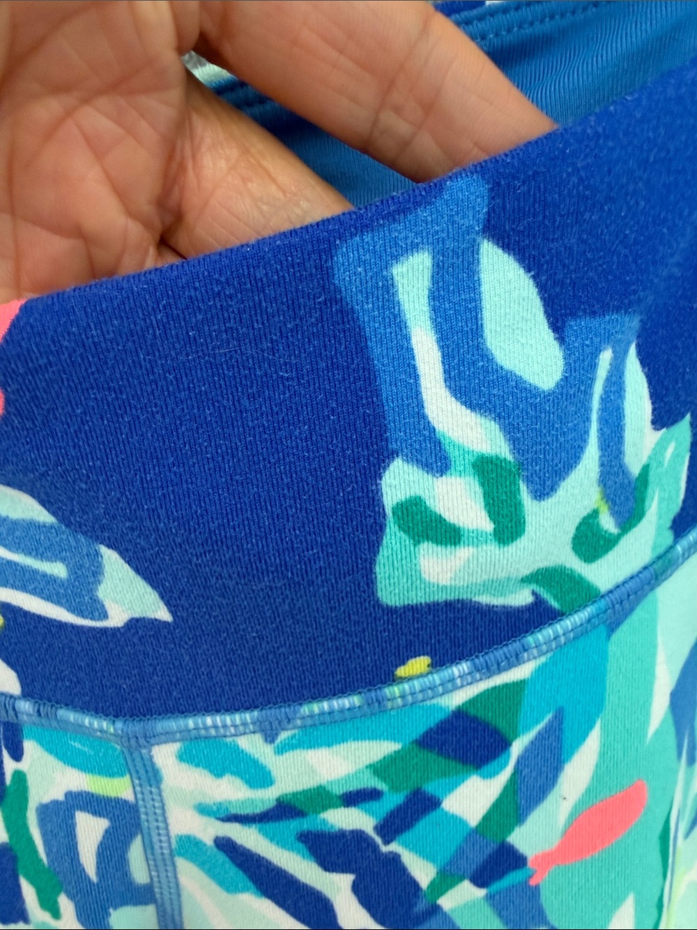 Lilly Pulitzer Blue Multicolor Tropical Print Leggings - Picture 4 of 7